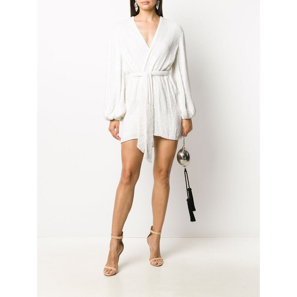 Retrofete Womens Gabrielle sequinned Wrap Mini Dress Size M NWT
